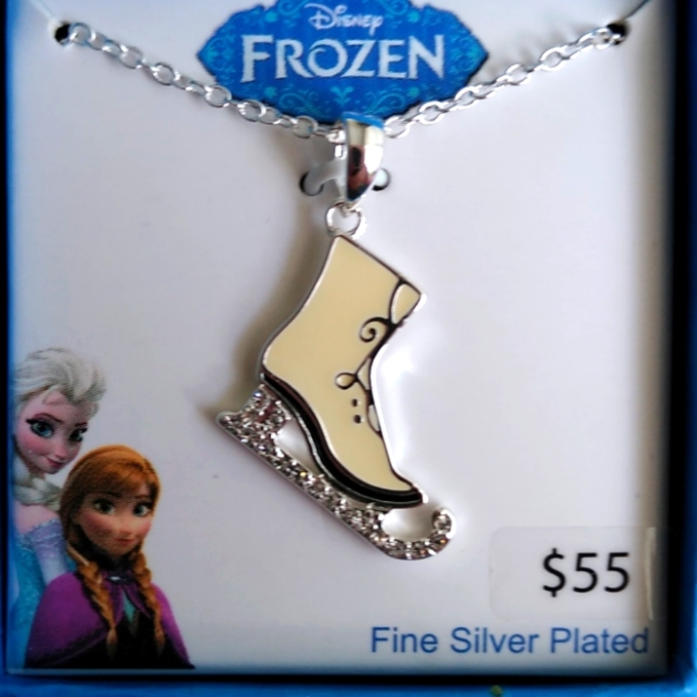 DISNEY FROZEN AUSTRIAN CRYSTAL ICE SKATE PENDENT